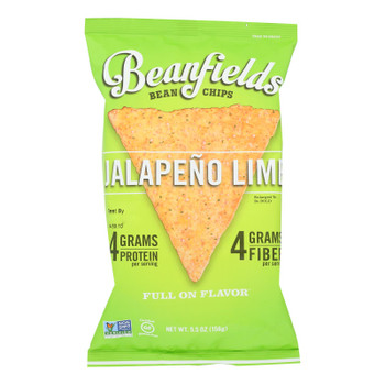 Beanfields - Bean Chip Jalapeno Lime - Case of 6 - 5.5 OZ Beanfields - Bean Chip Jalapeno Lime - Case of 6 - 5.5 OZ