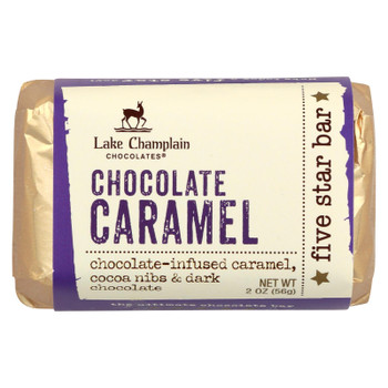 Lake Champlain Chocolates Chocolate Caramel Five Star Bar  - Case of 16 - 2 OZ Lake Champlain Chocolates Chocolate Caramel Five Star Bar  - Case of 16 - 2 OZ