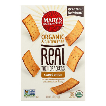 Mary's Gone Crackers - Rl Thn Crckr Sweet Onio - Case of 6 - 5 OZ