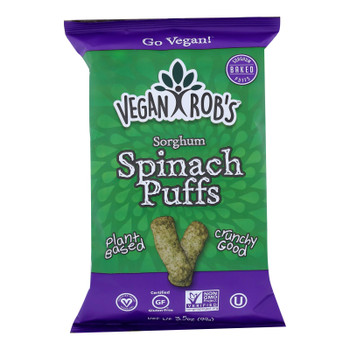 Vegan Rob's - Puffs Spinach - Case of 12 - 3.5 OZ