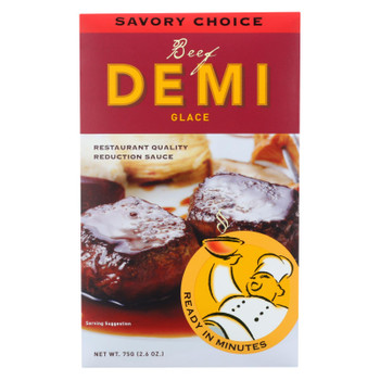 Savory Choice Beef Demi Glace  - Case of 12 - 2.6 OZ Savory Choice Beef Demi Glace  - Case of 12 - 2.6 OZ