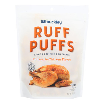 Buckley Pet Ruff Puffs Rotisserie Chicken  - Case of 8 - 4 OZ