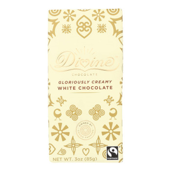 Divine - Bar White Chocolate - Case of 12 - 3 OZ