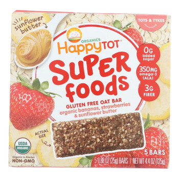 Happy Tot - Br Oat Ban Straw Snfl - Case of 6 - 5/.88OZ Happy Tot - Br Oat Ban Straw Snfl - Case of 6 - 5/.88OZ