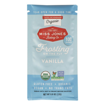 Miss Jones Baking Co - Frosting Vanilla Ss - Case of 24 - .6 OZ