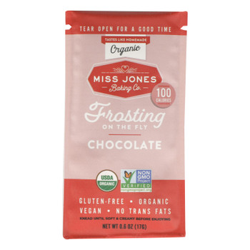 Miss Jones Baking Co - Frosting Chocolate Ss - Case of 24 - 0.6 OZ