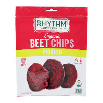 Rhythm Superfoods - Beet Chips Pickled - Case of 12 - 1.4 OZ Rhythm Superfoods - Beet Chips Pickled - Case of 12 - 1.4 OZ