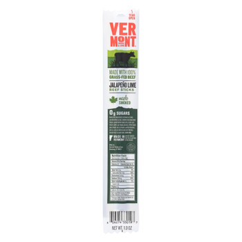 Vermont Smoke And Cure - Beef Sticks Jalap Lime - Case of 24 - 1 OZ