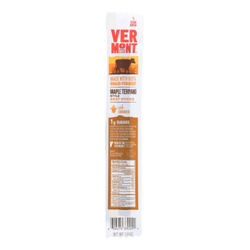 Vermont Smoke And Cure Maple Teriyaki Style Beef Sticks - Case of 24 - 1 OZ