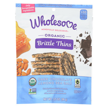 Wholesome - Brtl Thns Dark Chocolate  Almond - Case of 8 - 3.5 OZ