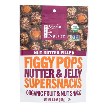 Made In Nature Organic Figgy Pops Nutter & Jelly Supersnacks - Case of 6 - 3.8 OZ