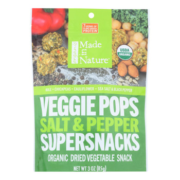 Made In Nature - Veggie Pops Salt & Pepper - Case of 6 - 3 OZ Made In Nature - Veggie Pops Salt & Pepper - Case of 6 - 3 OZ
