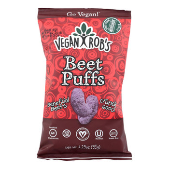 Vegan Rob's Beet Puffs  - Case of 24 - 1.25 OZ