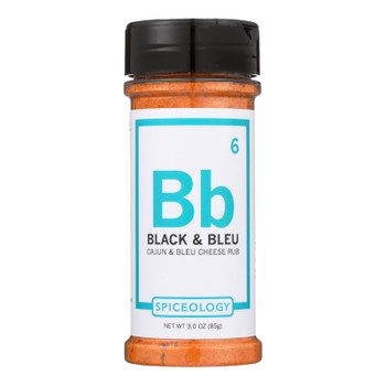 Spiceology Black & Bleu Cajun & Bleu Cheese Rub  - Case of 6 - 3 OZ