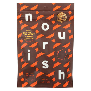 Nourish Snacks Chocolate Peanut Butter Granola Bites  - Case of 6 - 4 OZ Nourish Snacks Chocolate Peanut Butter Granola Bites  - Case of 6 - 4 OZ