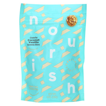 Nourish Snacks Crunchy Coconut Vanilla Granola Bites - Case of 6 - 4 OZ