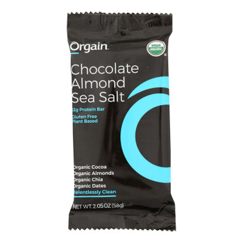 Orgain ® Chocolate Almond Sea Salt Protein Bar - Case of 12 - 2.05 OZ Orgain ® Chocolate Almond Sea Salt Protein Bar - Case of 12 - 2.05 OZ