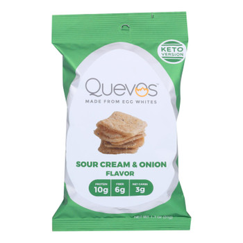 Quevos - Egg Wht Chip Keto Sr Cream - Case of 12 - 1.1 OZ Quevos - Egg Wht Chip Keto Sr Cream - Case of 12 - 1.1 OZ