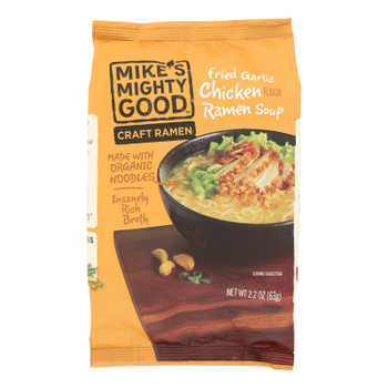 Mike's Mighty Good Fried Garlic Chicken Ramen Soup - Case of 7 - 2.2 OZ Mike's Mighty Good Fried Garlic Chicken Ramen Soup - Case of 7 - 2.2 OZ