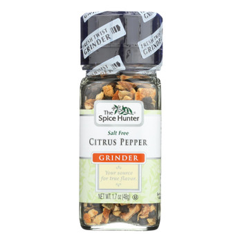 Spice Hunter Salt Free Citrus Pepper Grinder - Case of 3 - 1.7 OZ