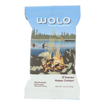 Wolo Wanderbar - Protein Bar S`mores - Case of 12 - 1.94 OZ Wolo Wanderbar - Protein Bar S`mores - Case of 12 - 1.94 OZ