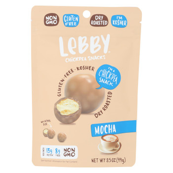 Lebby Snacks - Chickpea Snacks Mocha - Case of 6 - 3.5 OZ