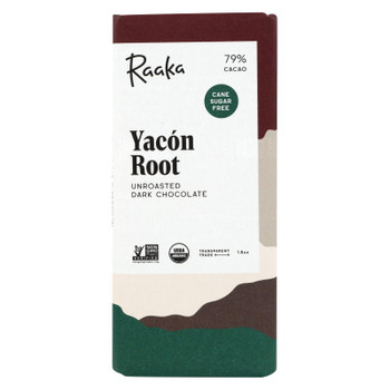 Raaka's Yacon Root Chocolate Bar With 79% High Quality Cacao That  - Case of 12 - 1.8 OZ Raaka's Yacon Root Chocolate Bar With 79% High Quality Cacao That  - Case of 12 - 1.8 OZ