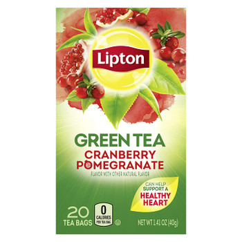Lipton Superfruit Green Tea Cranberry Pomegranate Flavor With Other Natural Flavor - Case of 6 - 20 CT