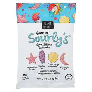 Project 7 Gourmet Sour Chewy Gummies - Case of 8 - 2 OZ