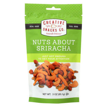 Creative Snacks Co. Nuts About Sriracha  - Case of 6 - 3 OZ