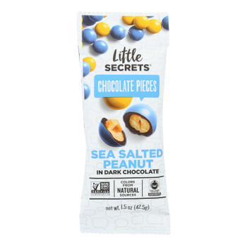 Little Secrets Candy Sea Salted Peanut Dark Chocolate  - Case of 12 - 1.5 OZ