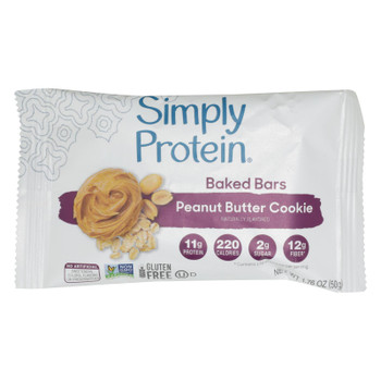 Simply Protein - Smply Protein Bar Peanut Butter Single - Case of 8 - 1.76 OZ