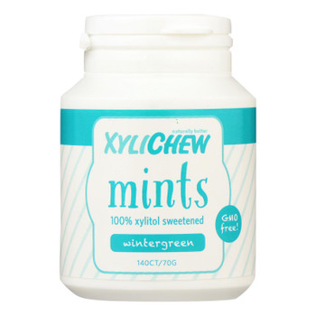 Xylichew Wintergreen Mints  - Case of 4 - 140 CT