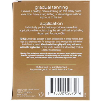 Mineral Fusion - Wipes Self Tan Gradual - 5 CT Mineral Fusion - Wipes Self Tan Gradual - 5 CT