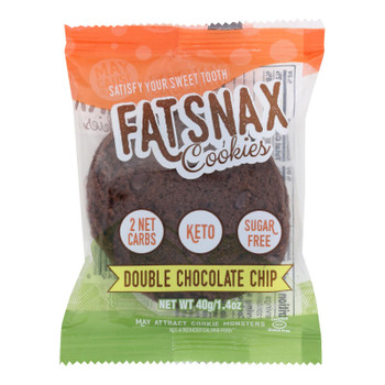 Fat Snax - Cookie Double Chocolate Chip - Case of 10-1.4 OZ