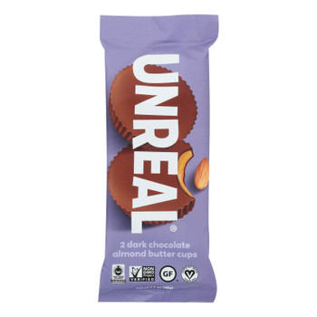 Unreal - Almnd Butter Cup Dark Chocolate - Case of 12 - 1 OZ Unreal - Almnd Butter Cup Dark Chocolate - Case of 12 - 1 OZ