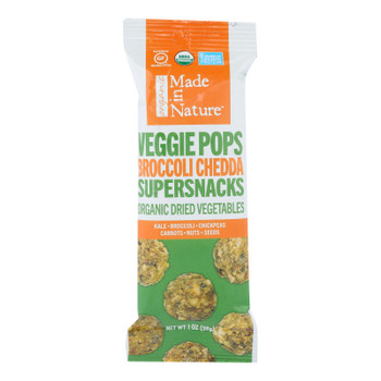 Made In Nature - Veggie Pops Broc Ched - Case of 10 - 1 OZ Made In Nature - Veggie Pops Broc Ched - Case of 10 - 1 OZ