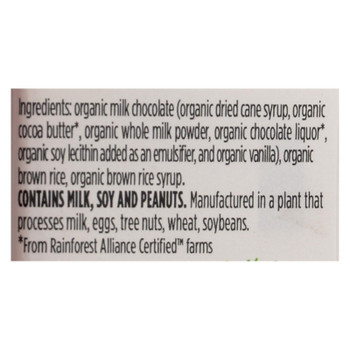 Mini Moo Organic Milk Chocolate With Rice Crisps Bar  - Case of 14 - .07 OZ Mini Moo Organic Milk Chocolate With Rice Crisps Bar  - Case of 14 - .07 OZ