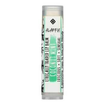 Alaffia Coconut Mint Lip Balm  - Case of 24 - .15 OZ