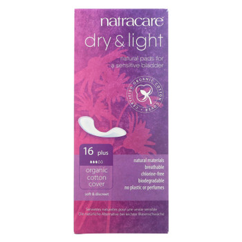 Natracare - Pads Dry&light Plus - 1 Each - 16 CT Natracare - Pads Dry&light Plus - 1 Each - 16 CT