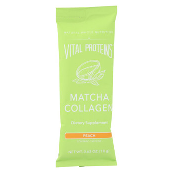 Vital Proteins - Collagen Matcha Peach - Case of 14 - .63 OZ