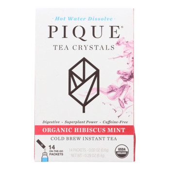 Pique Organic Hibiscus Mint Cold Brew Instant Tea - Case of 6 - 14 CT Pique Organic Hibiscus Mint Cold Brew Instant Tea - Case of 6 - 14 CT