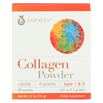 Youtheory Dietary Supplement Collagen Powder  - 1 Each - 21 CT Youtheory Dietary Supplement Collagen Powder  - 1 Each - 21 CT