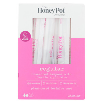 The Honey Pot - Tampons Reg Cln Cotton - 24 CT The Honey Pot - Tampons Reg Cln Cotton - 24 CT
