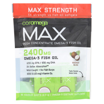 The Coromega Company - Max Omega 3 Coconut Bliss - 1 Each - 30 CT