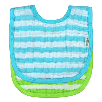 Green Sprouts - Bibs Muslin Aqua Set - 1 Each - 2 CT