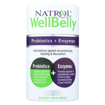 Natrol - Probtc Enzyme Well Belly - 1 Each - 30 CAP Natrol - Probtc Enzyme Well Belly - 1 Each - 30 CAP
