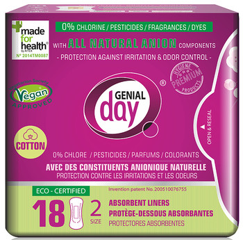 Genial Day - Liners Cotton Anion Strip - 1 Each - 18 CT Genial Day - Liners Cotton Anion Strip - 1 Each - 18 CT