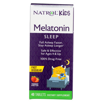 Natrol - Melatn Kids 1mg Fd Straw - 1 Each - 40 TAB Natrol - Melatn Kids 1mg Fd Straw - 1 Each - 40 TAB