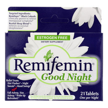 Remifemin Good Night Estrogen-Free Dietary Supplement Tablets  - 1 Each - 21 TAB Remifemin Good Night Estrogen-Free Dietary Supplement Tablets  - 1 Each - 21 TAB